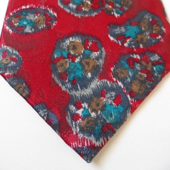 Domani Men's Patterned Tie & Solid Pocket Square Set - Picture 2 of 4